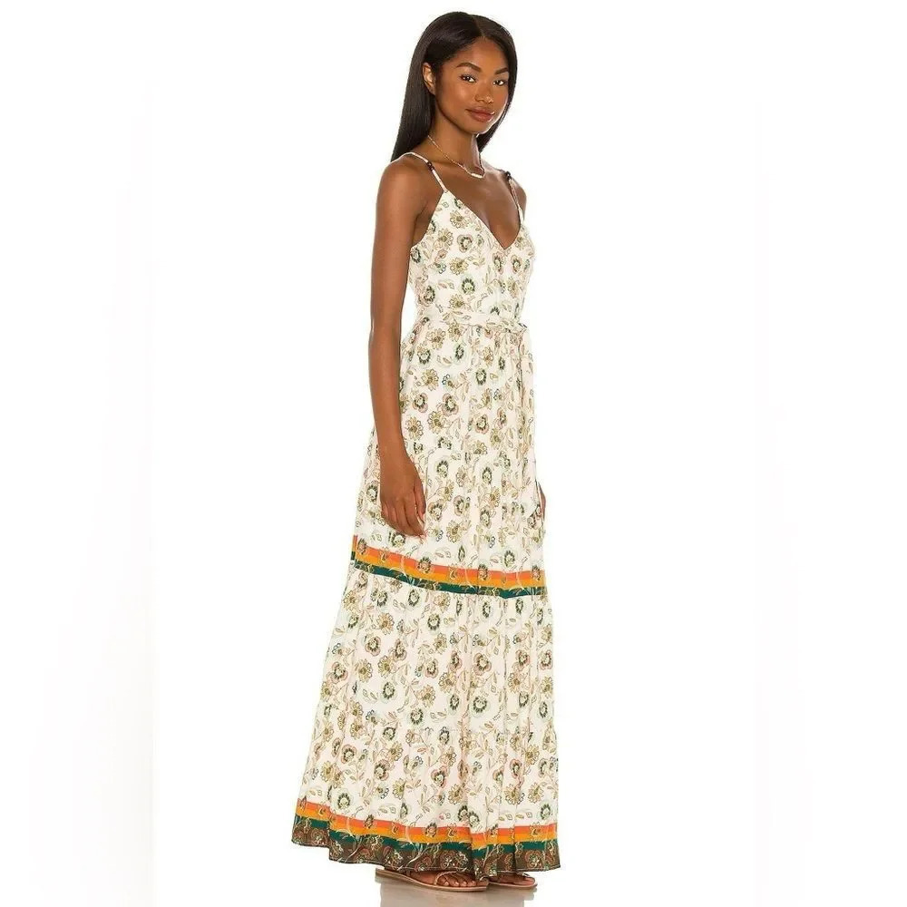 HOUSE OF HARLOW 1960 NWOT Morocco Maxi Dress in‎ Ivory Multi - Picture 2 of 11